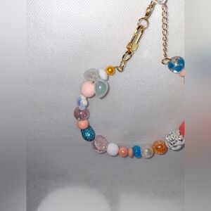 Colorful Beaded Car Charm. Made With Acrylic And Silicone Beads.